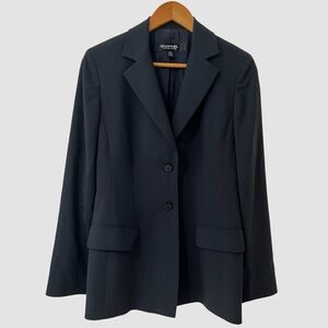 Emanuel by Emanuel Ungaro Black Long Fitted Wool Blazer US 6 EU40